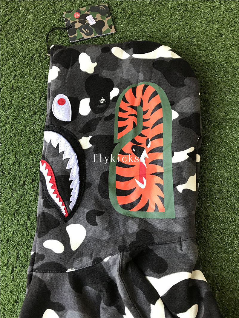 A Bathing Ape Bape Shark Hoodie Grey